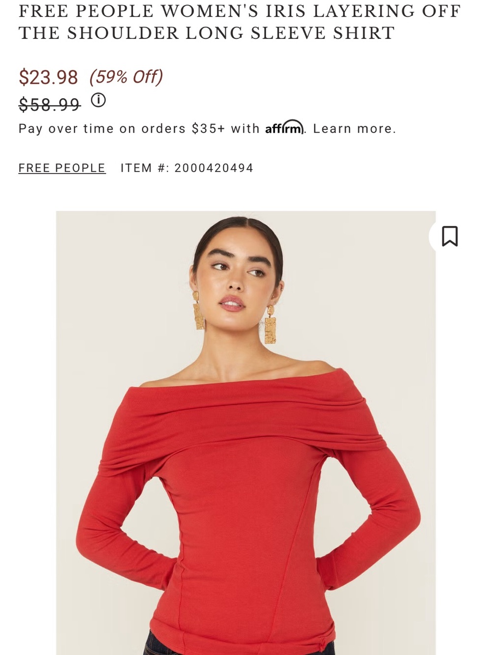 Free People Iris layering top